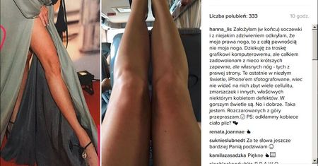 Hanna Lis wyśmiewa retusz swoich zdjęć. "Grafikowi dziękuję za troskę"
