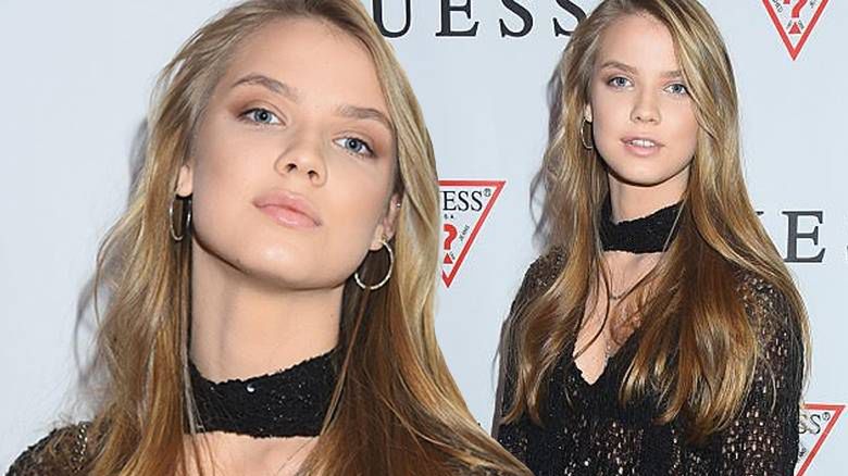 Iga Lis na pokazie Guess