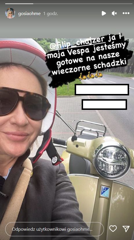 Małgorzata Ohme o wieczornych schadzkach z Filipem Chajzerem