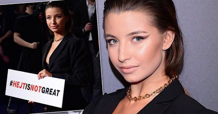 Julia Wieniawa cała w czerni i z nową fryzurą walczy z hejtem na premierze filmu. Pełna elegancja