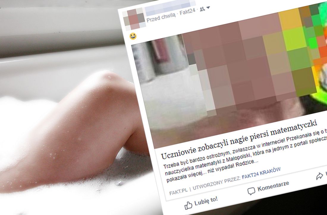 Twierdzi, że przez pomyłkę. Nauczycielka pokazała zdjęcie topless