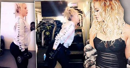 Khloe Kardashian z zaokrąglonym brzuszkiem wyciska siódme poty na siłowni! Ryzykownie! [WIDEO]