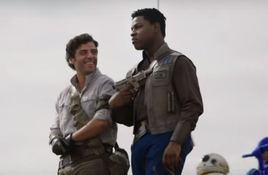 Oscar Isaacs i John Boyega na planie filmu "Gwiezdne wojny: Skywalker. Odrodzenie"