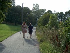 Osoby uprawiające nordic walking