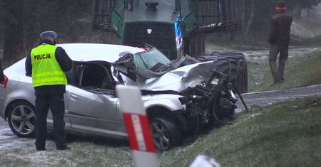 Poranny wypadek pod Skórką