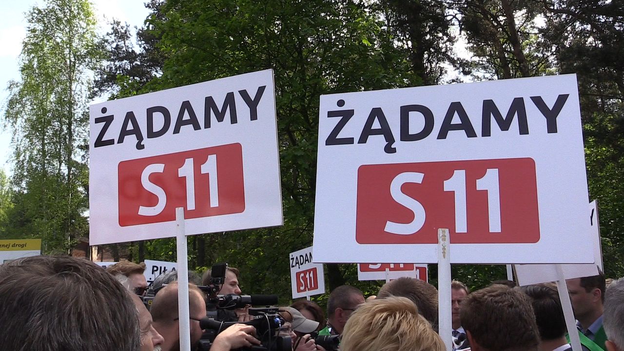 Blokowali drogę w obronie S11 – VIDEO