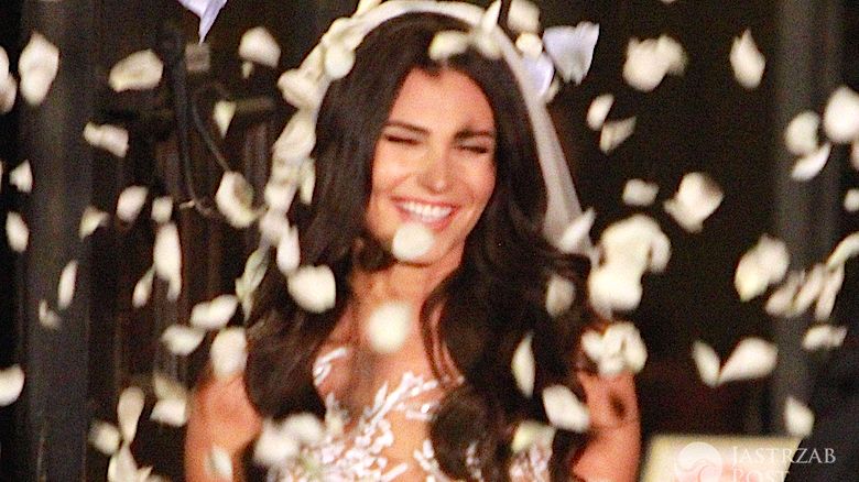 Monika Suchocka w sukni ślubnej Laurelle