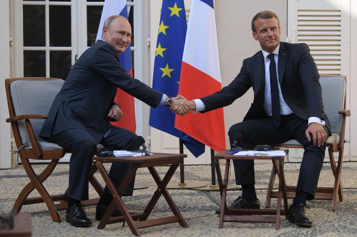 Spotkanie Macron - Putin. Jednym z tematów sprawa Ukrainy i wybuchu w Rosji