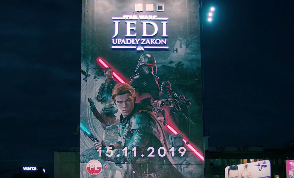 Star Wars Jedi: Fallen Order. Mural z mieczami świetlnymi w Warszawie. Zobacz, jak wygląda