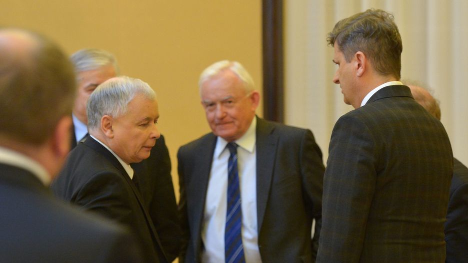 Od lewej: Jarosław Kaczyński, Leszek Miller, Janusz Palikot