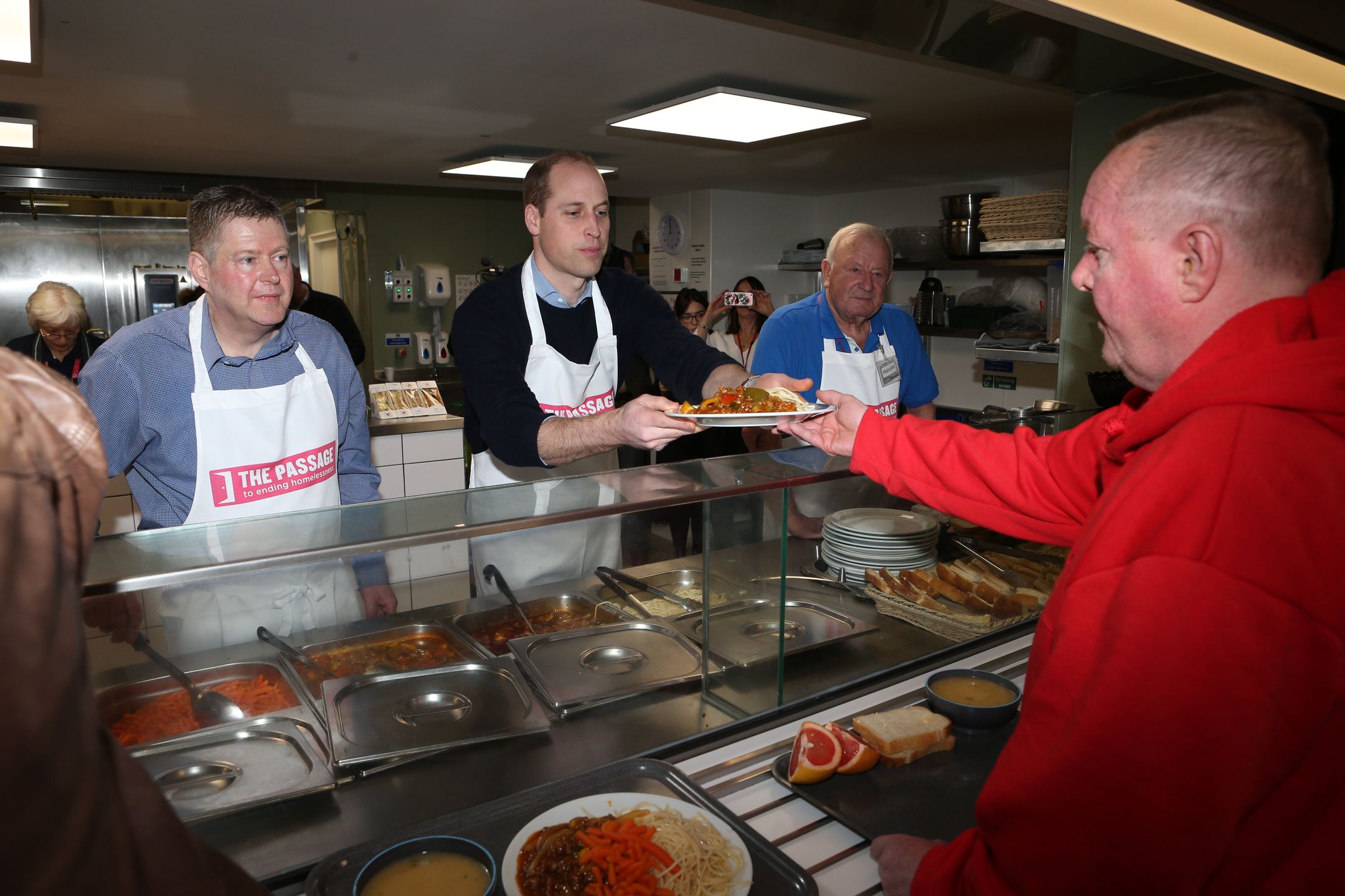 The Duke of Cambridge Prince William visits the Passage, which is the UK's largest resource centre for homeless and insecurely housed people.                 