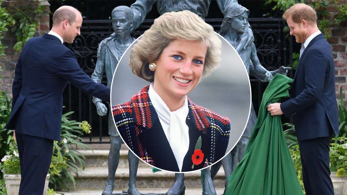 Książę Harry i książę William odsłonili pomnik księżnej Diany