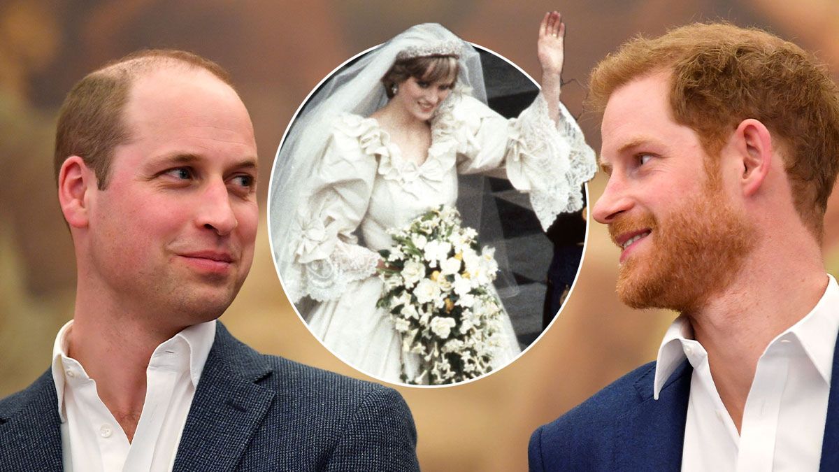 Harry i William zdecydowali, co zrobią z suknią ślubną księżnej Diany