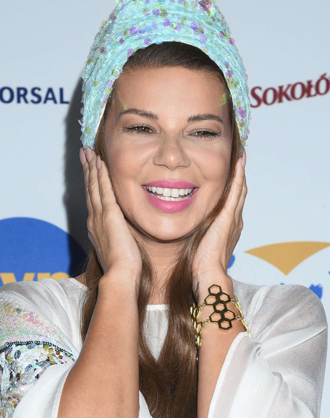 Edyta Górniak z turbanem na głowie