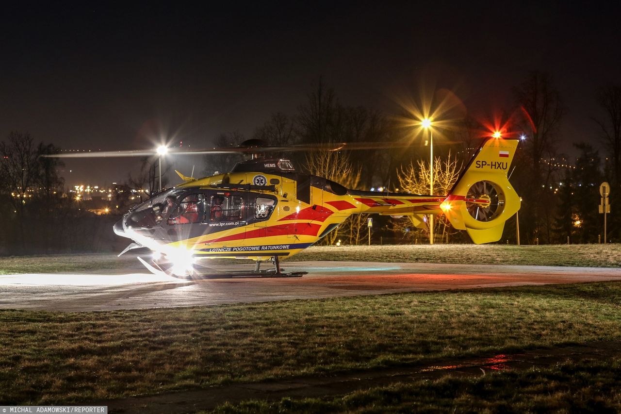 Mazowieckie. Załoga śmigłowca Lotniczego Pogotowia Ratunkowa oślepiona wiązką laserową