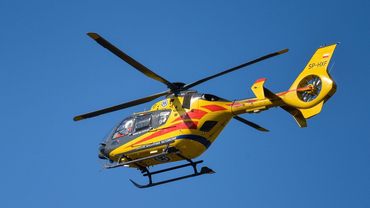 Śmigłowiec LPR przetransportował jedno z rannych dzieci do szpitala