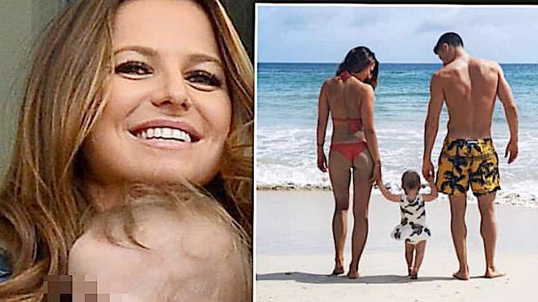 Klara Lewandowska sukienka na plaży