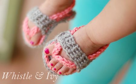 Crochet Baby Flip Flop Sandals