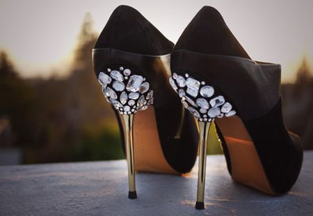 Sparkly Jeweled Heels