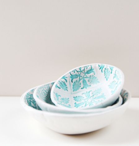 Stamped Clay Bowls