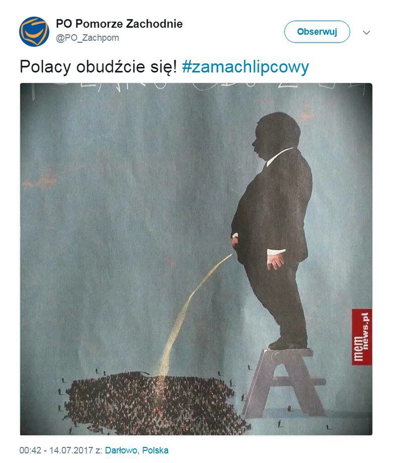 Wpis PO z Pomorza Zachodniego. 