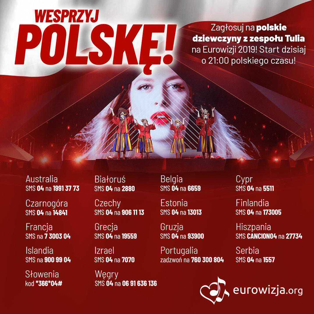 Jak głosować na Polskę w półfinale Eurowizji 2019?