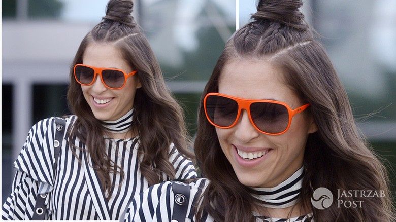 Natalia Kukulska w stylizacji w pasy