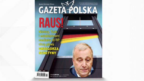 Grzegorz Schetyna i gilotyna na okładce "Gazety Polskiej"