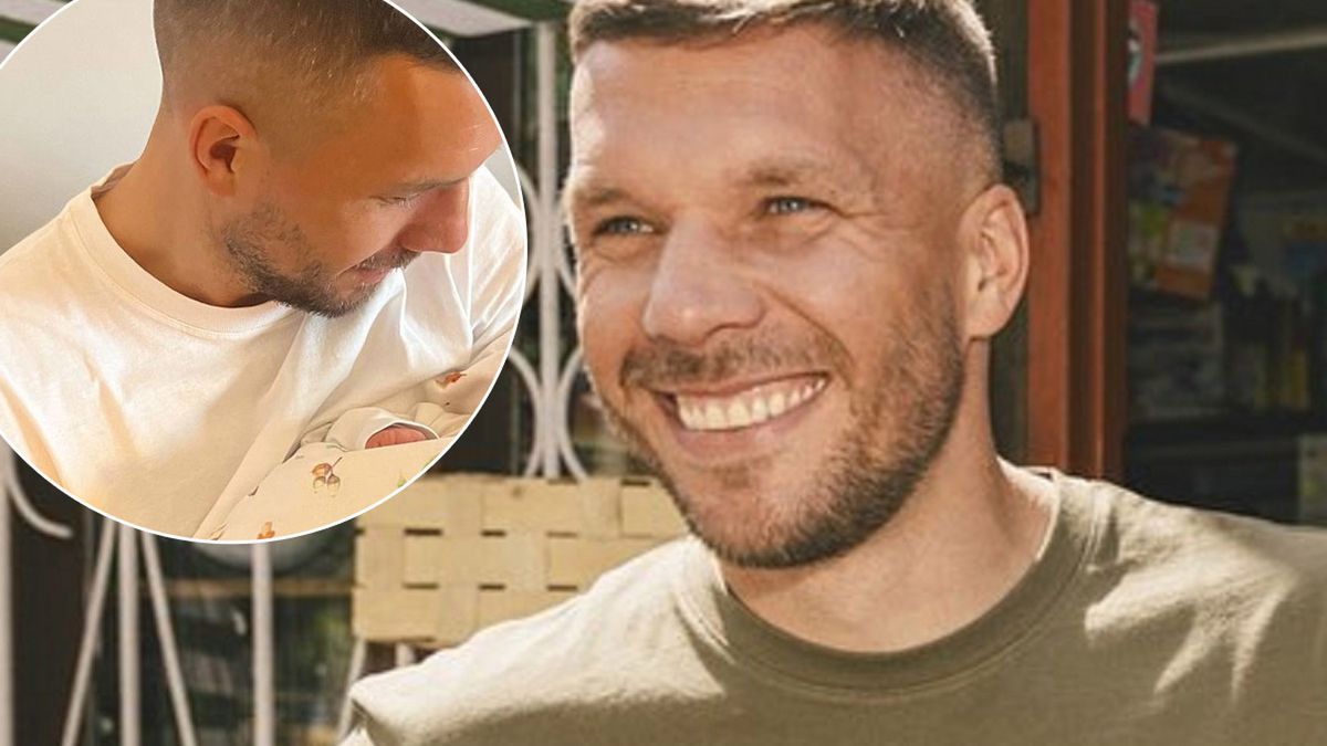 Lukas Podolski został ojcem po raz trzeci! Piłkarz pochwalił się pierwszym zdjęciem z noworodkiem. Syn czy córka?