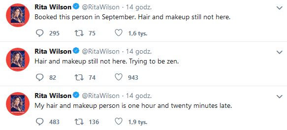 Posty Rity Wilson przed galą Złotych Globów 
