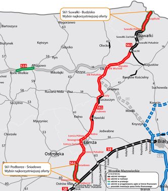 Via Baltica ma komplet wykonawców. GDDKiA rozstrzygnęła ostatnie przetargi na budowę S61