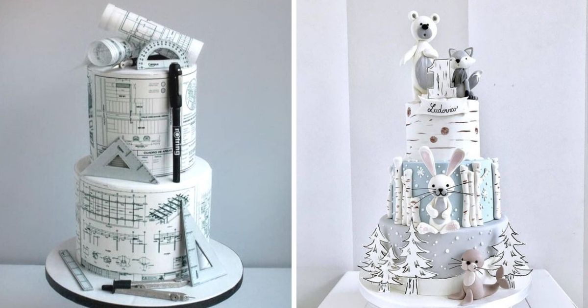 19 Black and White Cakes That Look as if They Had Been Drawn. This Must Call for a Great Deal of Talent!