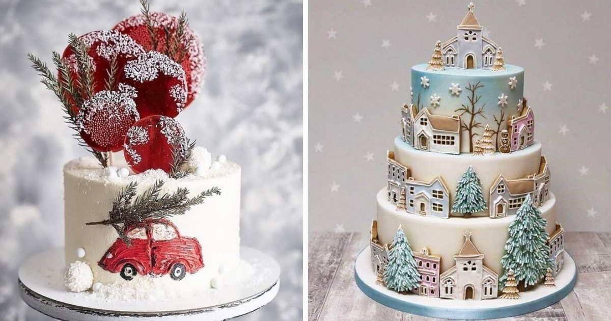 19 Beautiful Winter Cakes. Admire the Sweet Masterpieces!