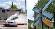 Ta żółta naklejka może uratować Ci życie, kiedy auto utknie na niestrzeżonym przejeździe kolejowym