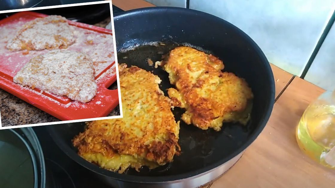 Nietypowe schabowe w panierce z ziemniaków