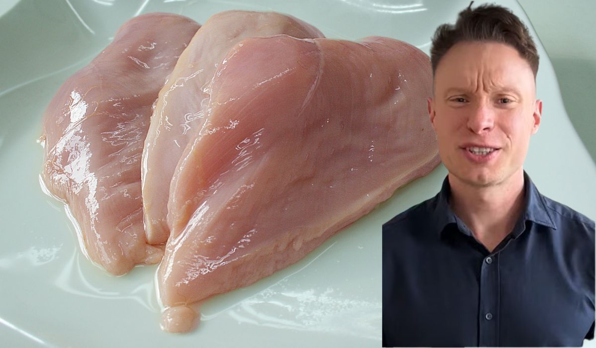 Dietetyk przestrzega przed jedzenie surowego mięsa z kurczaka - Pyszności; Fot. Canva/Instagram: Michał Wrzosek (screenshot)