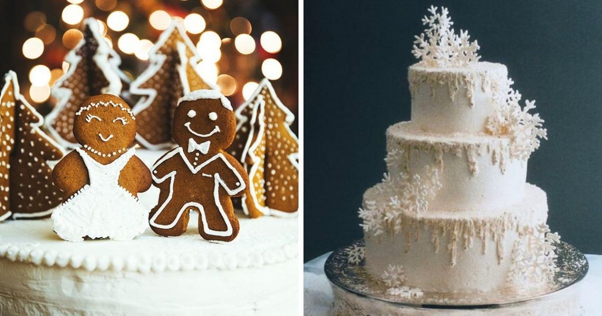 16 najpiękniejszych, świątecznych tortów ślubnych, które zachwycają swoim wyglądem