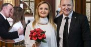 Jacek Kurski już po drugim ślubie kościelnym. Panna młoda w pięknej sukni, a wśród gości prezes Kaczyński