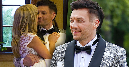 Tomasz Puzon wziął ślub z piękną blondynką. Mamy zdjęcia! Co za suknia ślubna, co za sala! [GALERIA]