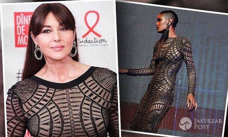 Monica Bellucci w sukni Balmain na Sidaction Gala Dinner 2016 (fot. Instagram)