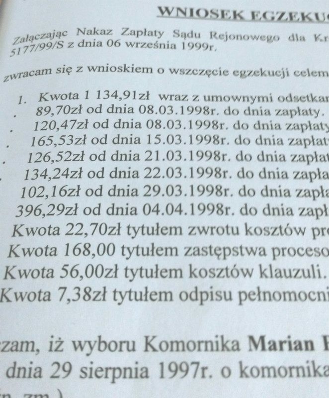 Komornik ściga kioskarza za rzekomy dług z 1998 roku. Odsetki i koszty windykacji przekraczają 80 tys. zł. 
