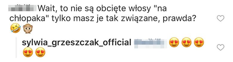 Sylwia Grzeszczak o krótkich włosach