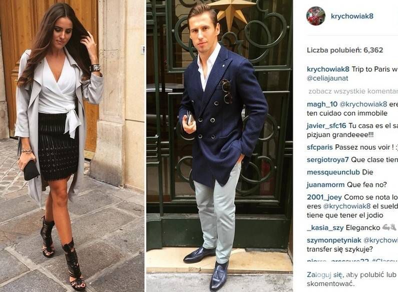 Grzegorz Krychowiak i jego ukochana Celia Jaunat (fot. Instagram)