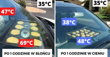 Oto jak szybko nagrzewa się samochód w upał, gdy stoi na słońcu. Schłodzisz go szybko w jeden sposób!