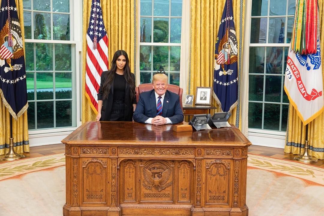 Kim Kardashian i Donald Trump w Białym Domu