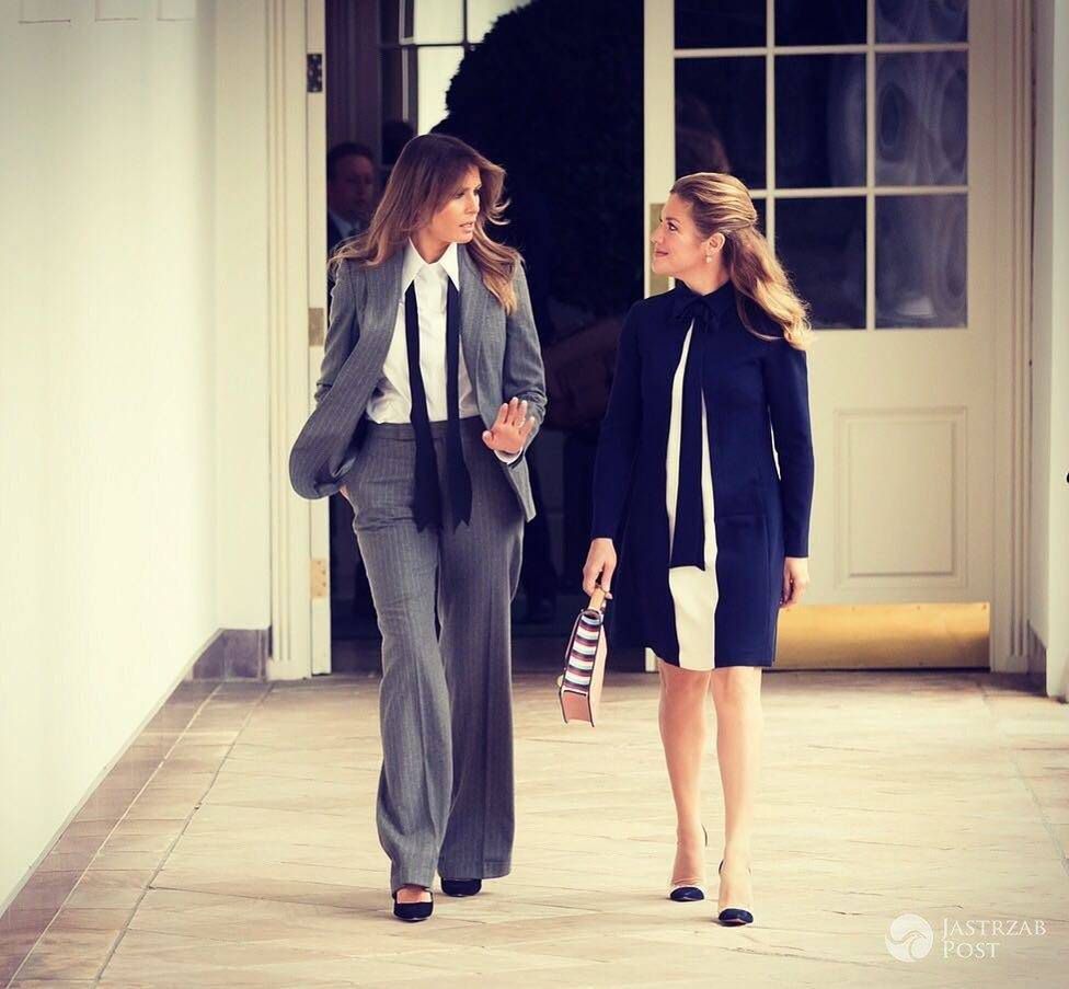 Melania Trump w garniturze Ralph Lauren