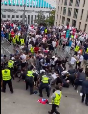 Euro 2020 - zamieszki na Wembley