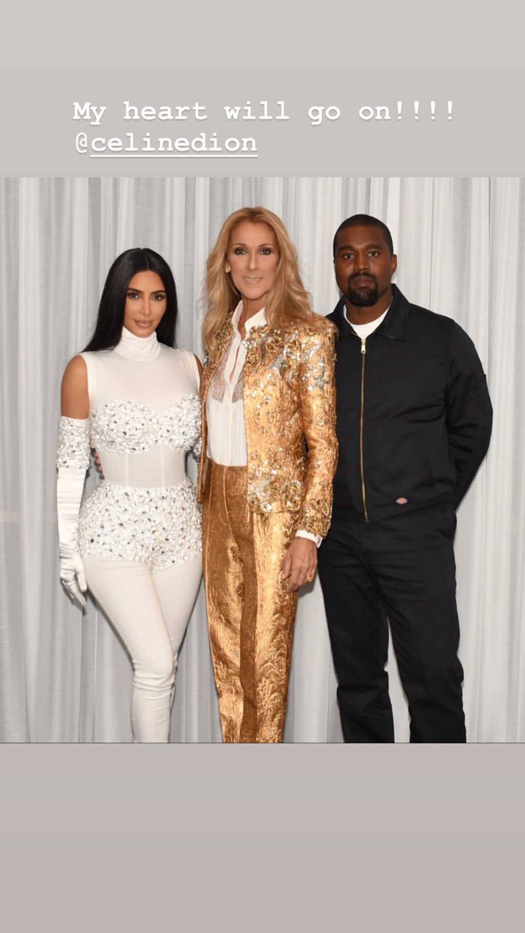 Kim Kardashian i Kanye West na koncercie Celine Dion