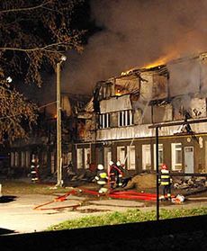 Pożar w Kamieniu Pomorskim