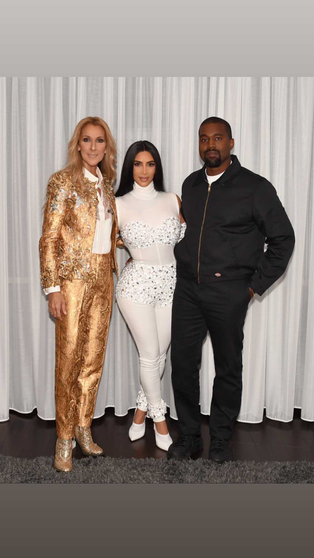 Kim Kardashian i Kanye West na koncercie Celine Dion